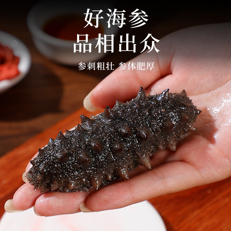 纯净海域自然生长鲜食海参独立真空包装品质保证