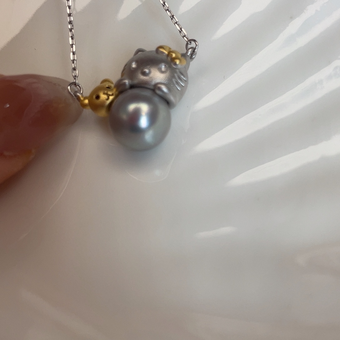 海水珍珠颈饰银S925镶嵌