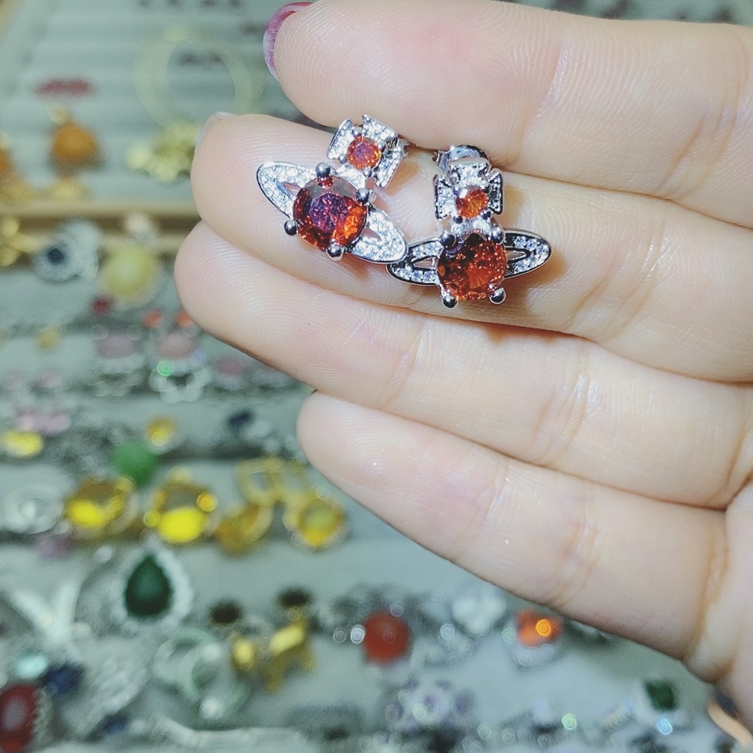 【闪购商品】托帕石耳饰银S925镶嵌