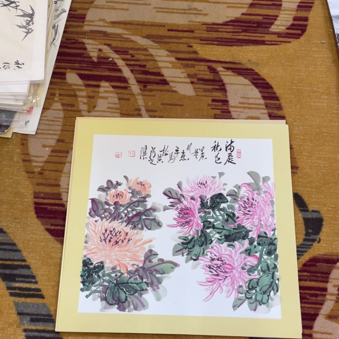 国画五十卡纸作品花鸟11111