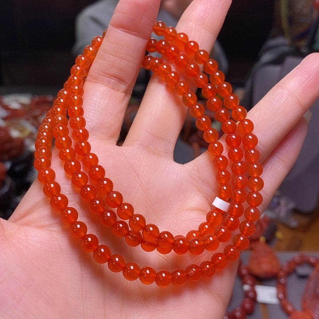 南红玛瑙多圈5m m未镶嵌