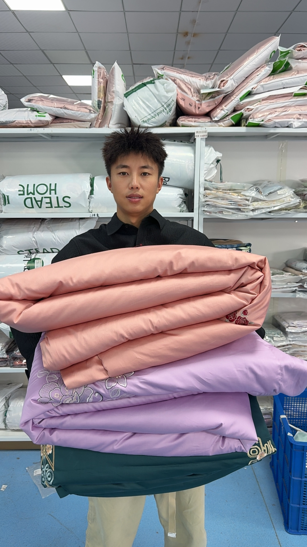 【刺绣秋冬被】新品 全棉 刺绣 成人200*230 婚庆 简约 喜庆 