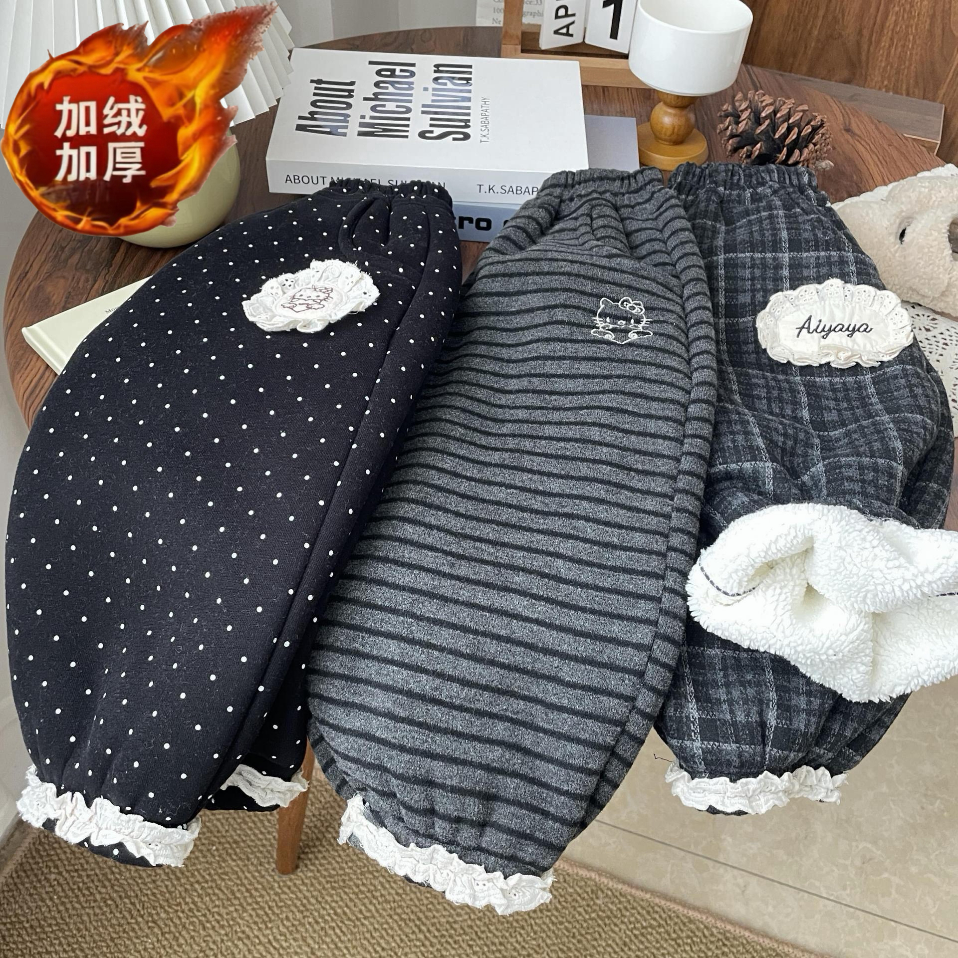 冬季2025新款800g一条过冬超厚羊羔绒女宝加绒加厚女童儿童裤子