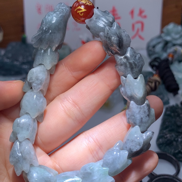 翡翠颈饰未镶嵌保真天然A货翡翠