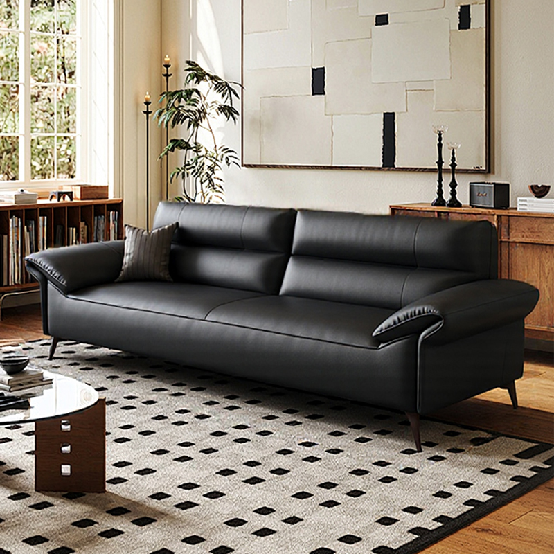 北欧轻奢客厅沙发家用沙发皮沙发办公室皮艺商务接待意式办公沙发