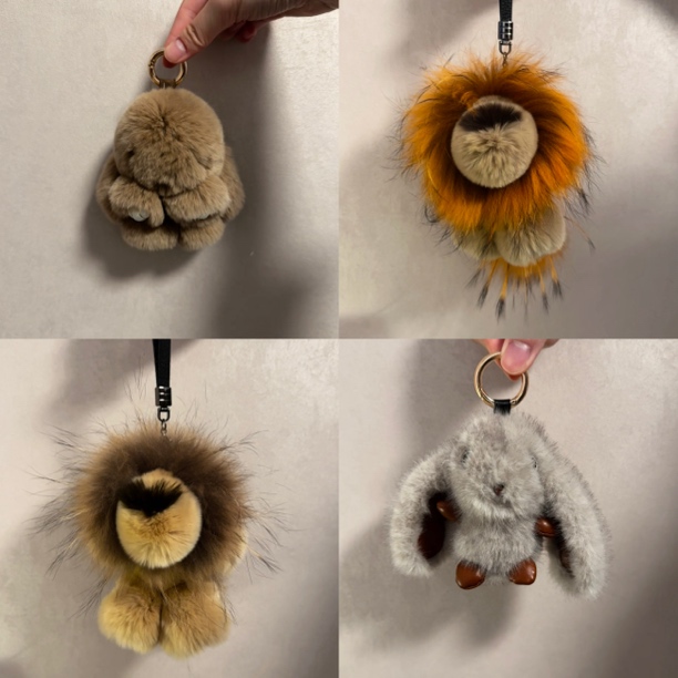 范范「长毛挂件合集」小兔子小狮子挂件钥匙扣 百搭可爱日常送女生