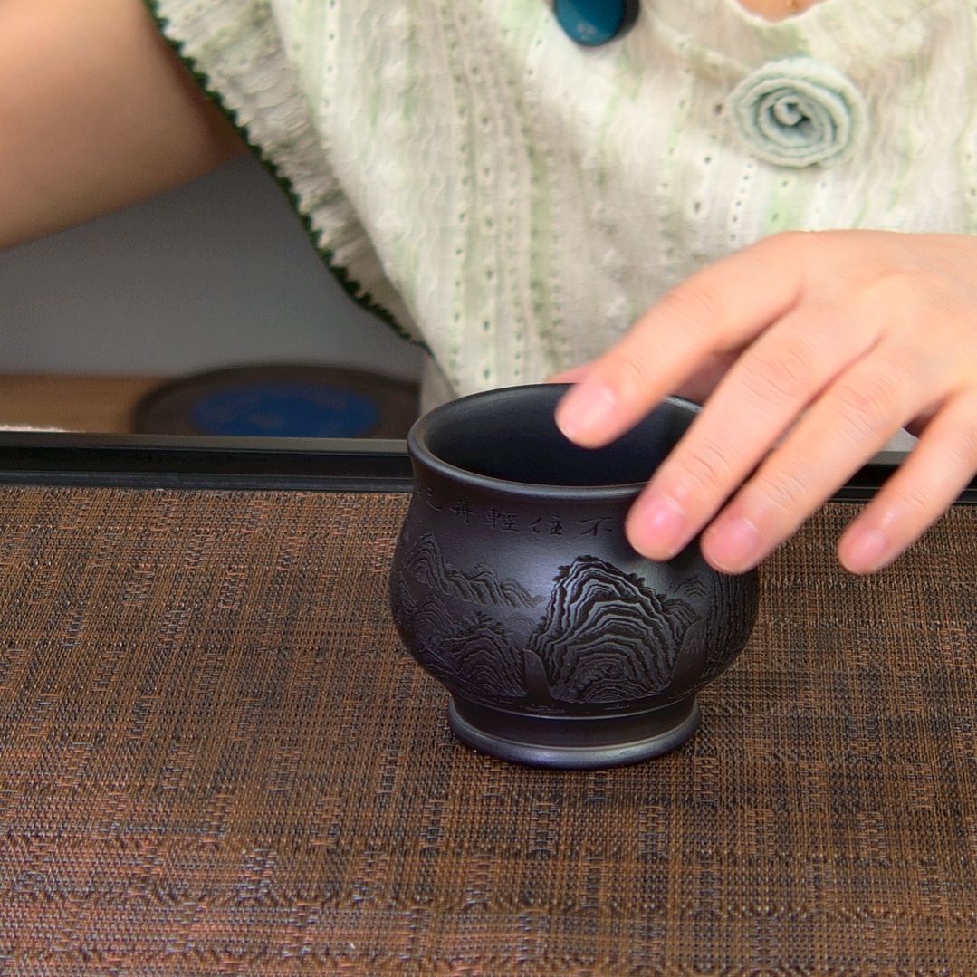 茶杯紫砂高货放漏