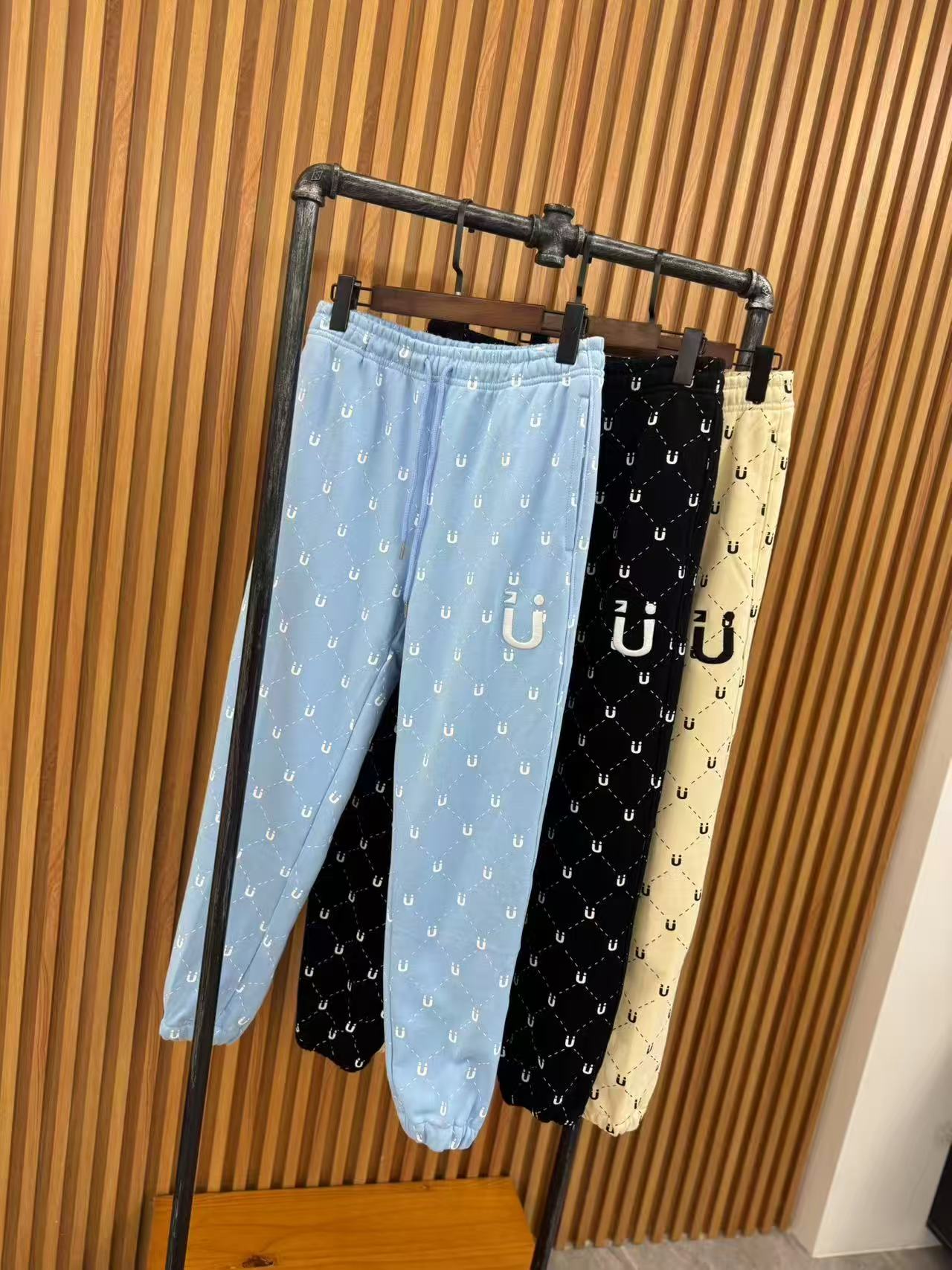 运动风通用长裤春秋运动休闲裤印花百搭束脚裤