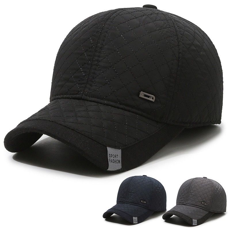 男士中老年人冬季保暖护耳棒球帽适合秋冬佩戴绗绣爆款