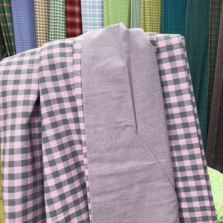棉紫小格被罩2米×2.3米