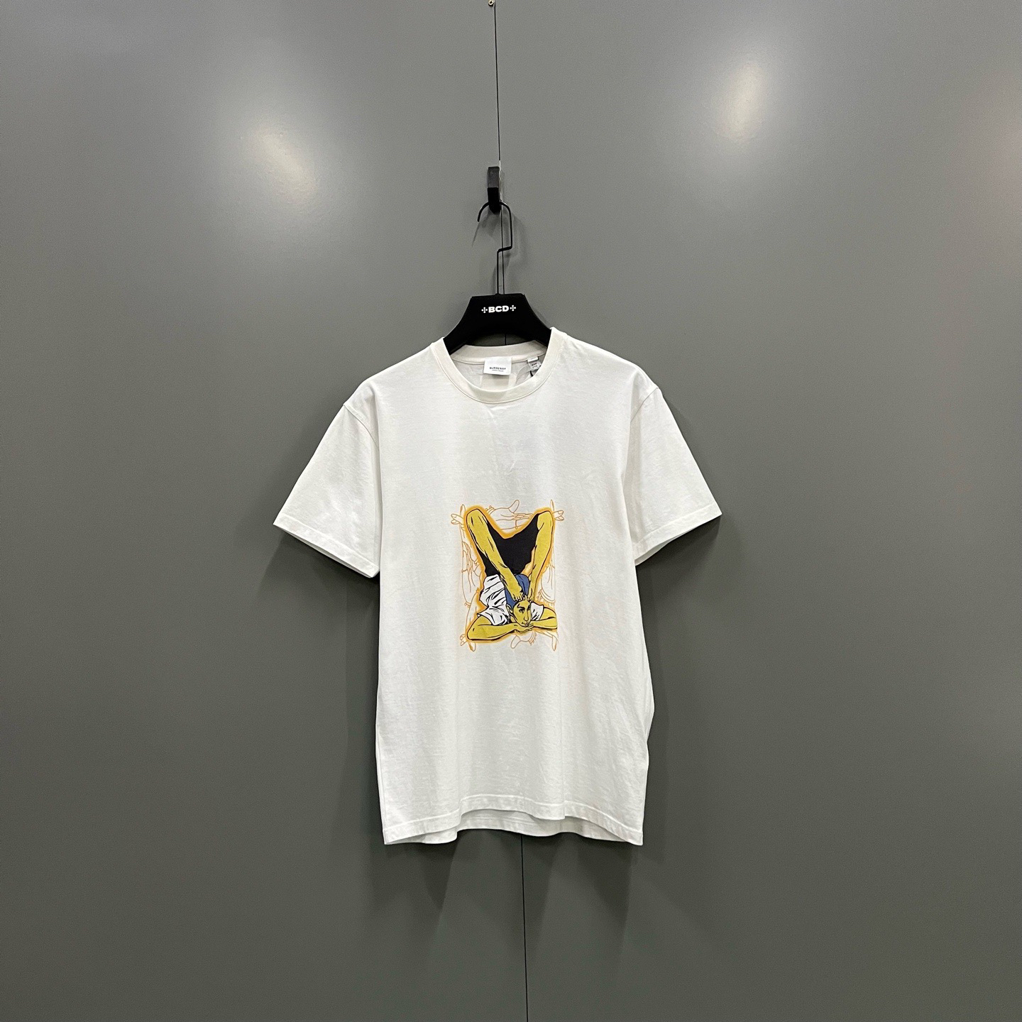 95新 BURBERRY/博柏利 c25 涂鸦印花套头短袖 XXS码/bc015986