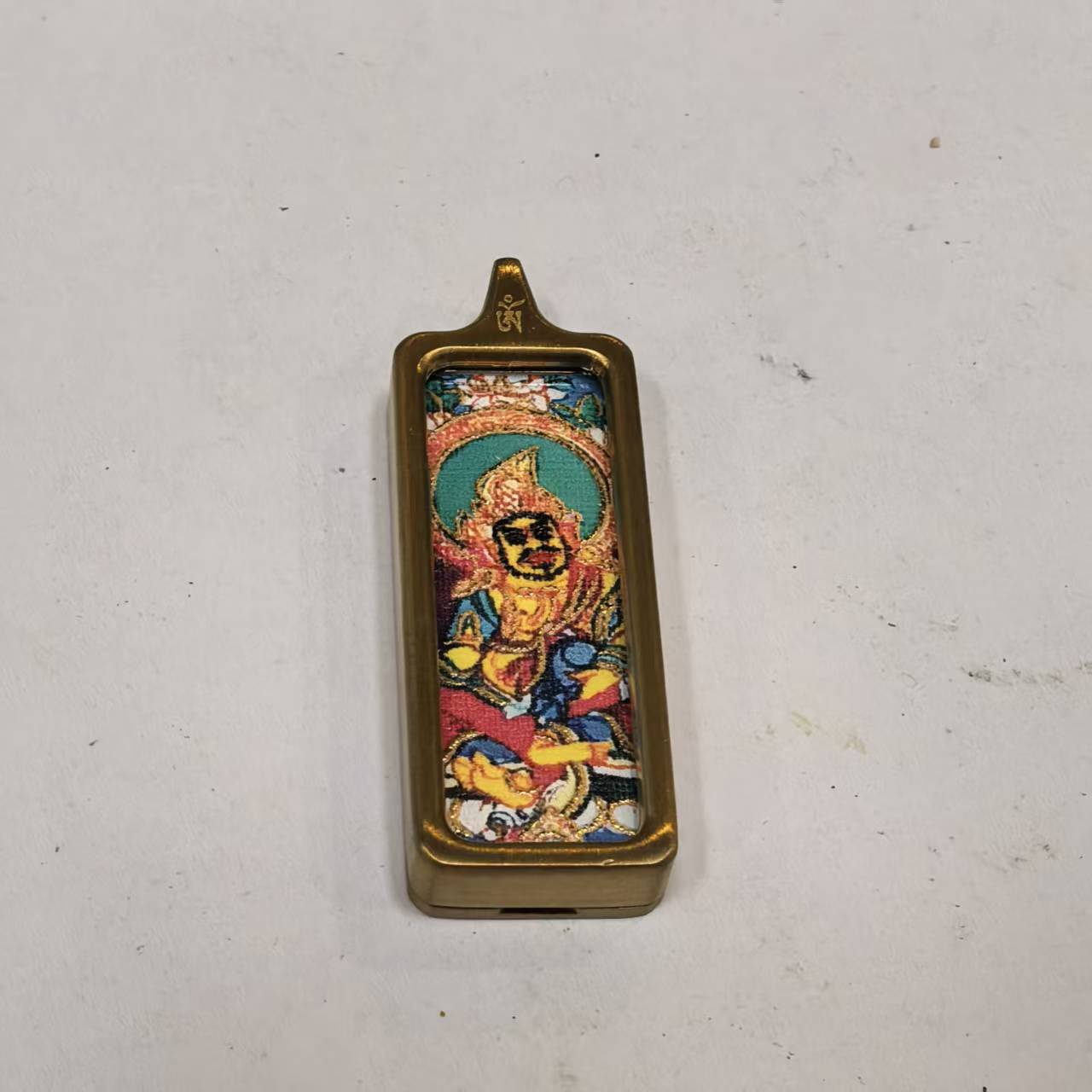 非金属合成锆石项链 黄财神吊坠【老银工厂店】时尚百搭项链