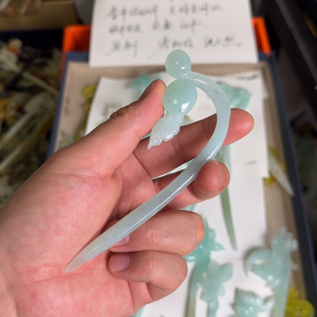 岫玉发簪未镶嵌明君玉簪贼拉好看