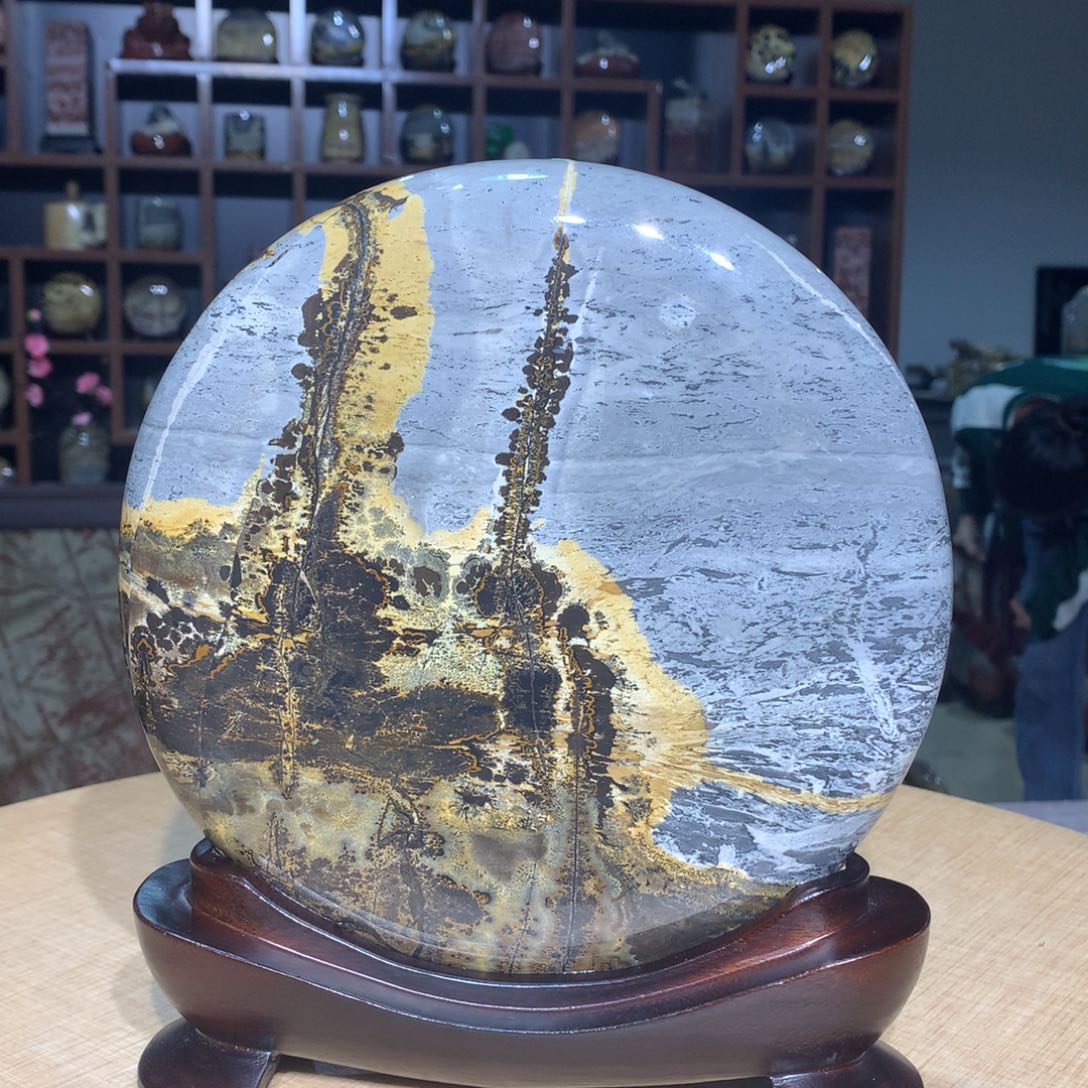 紫砂，广西国画石摆件，收藏观赏