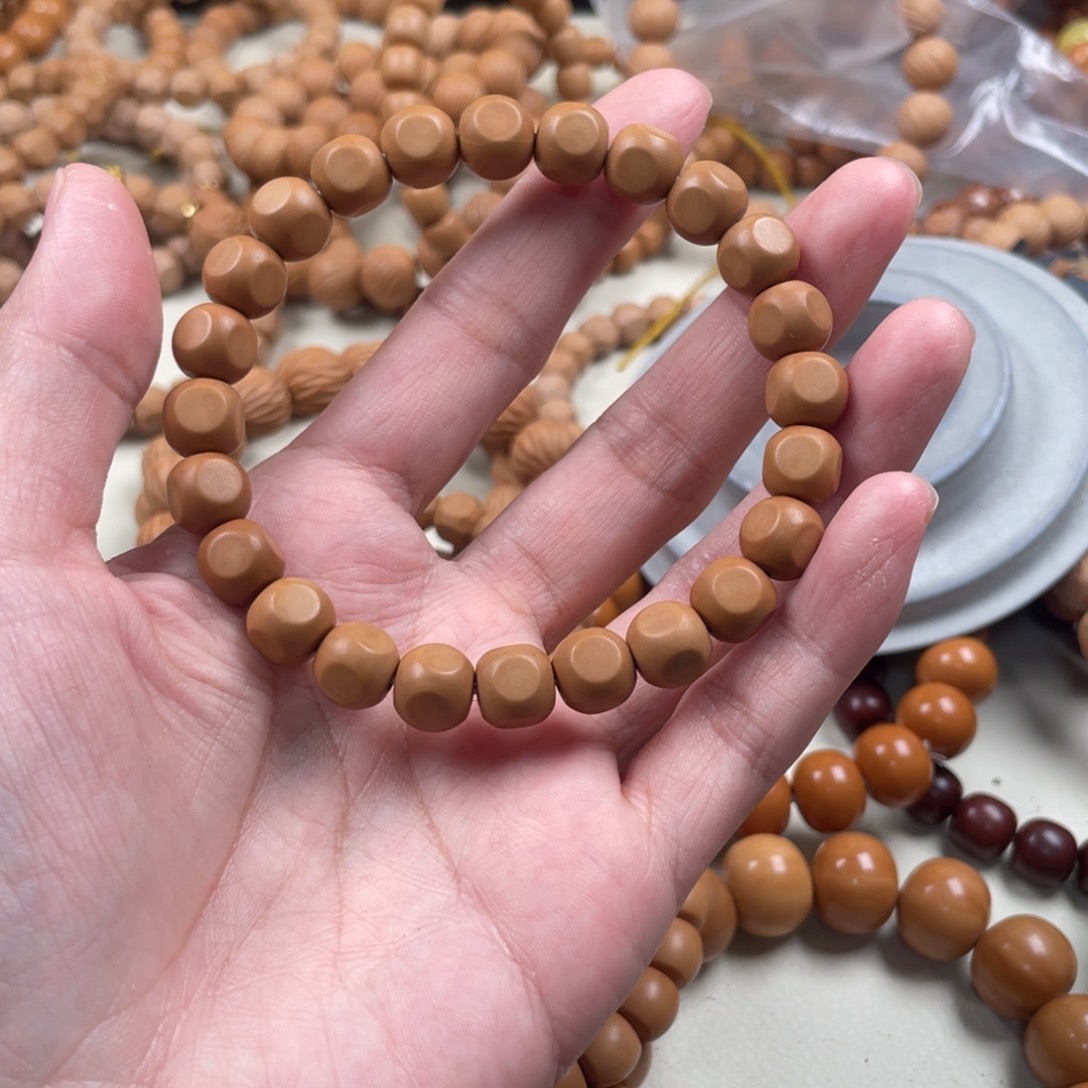 猴头核桃手串全品精工星图六方哑光➕雕刻