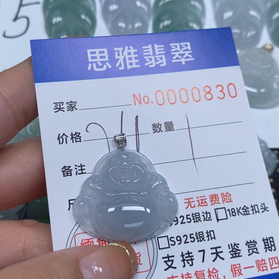 翡翠颈饰未镶嵌天然缅甸翡翠