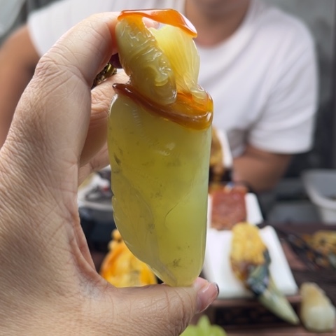 岫玉手把件未镶嵌手把