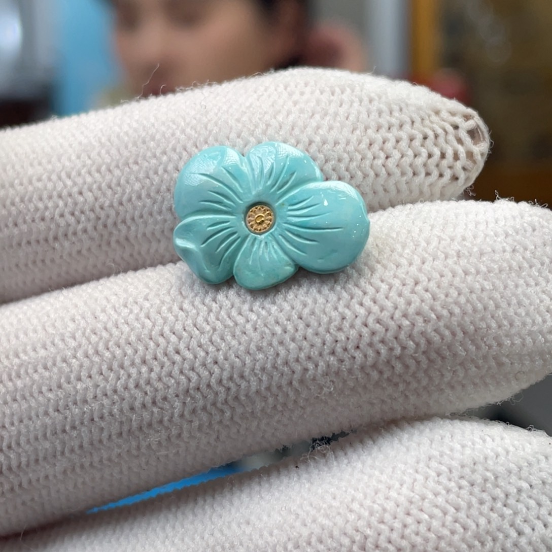 绿松石未镶嵌挂件