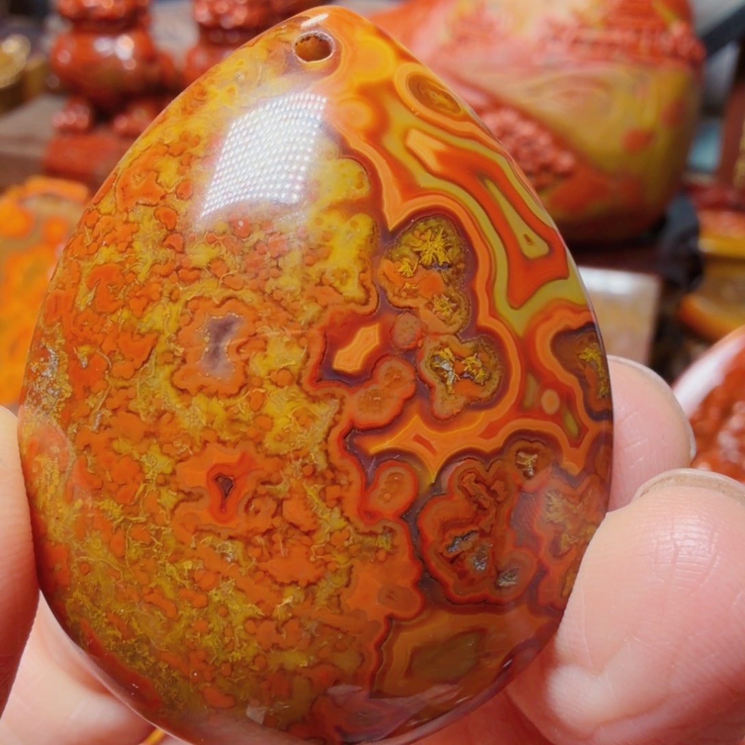 玛瑙/玉髓未镶嵌吊坠(不含链)