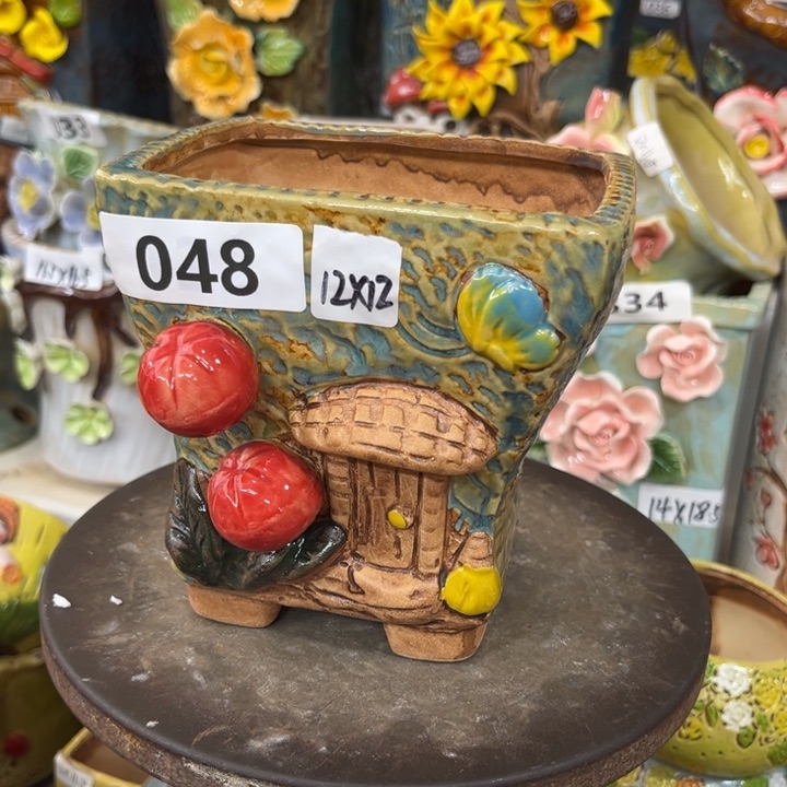 紫砂花盆粗陶材质多肉花盆