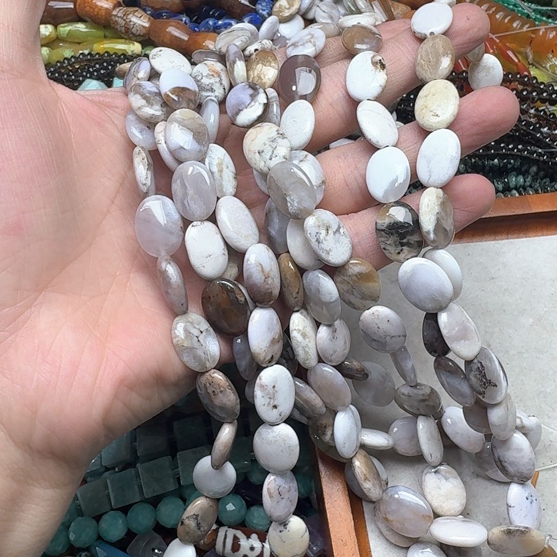 玛瑙/玉髓合金珠宝半成品一条海洋玛瑙