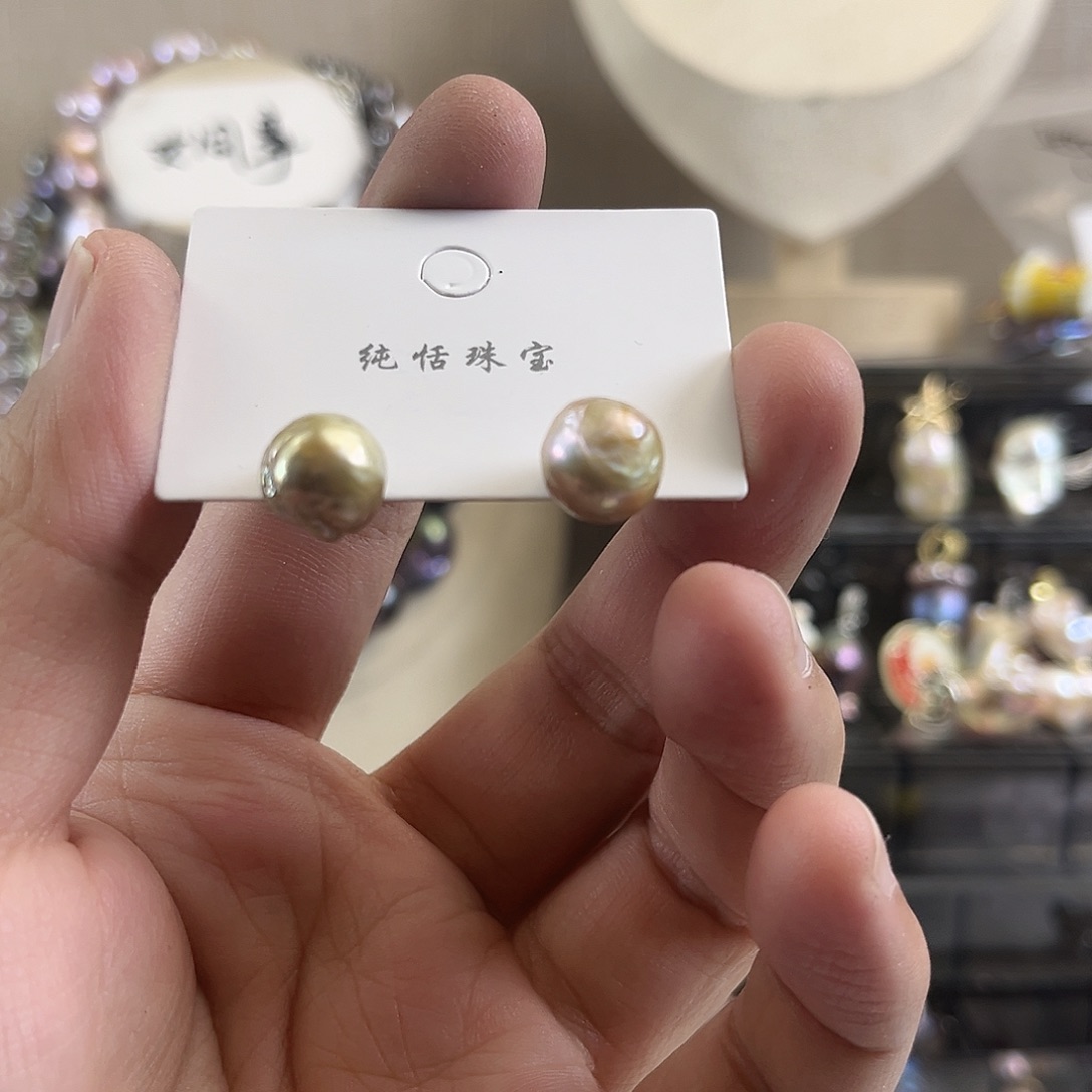淡水珍珠耳饰未镶嵌【纯恬】