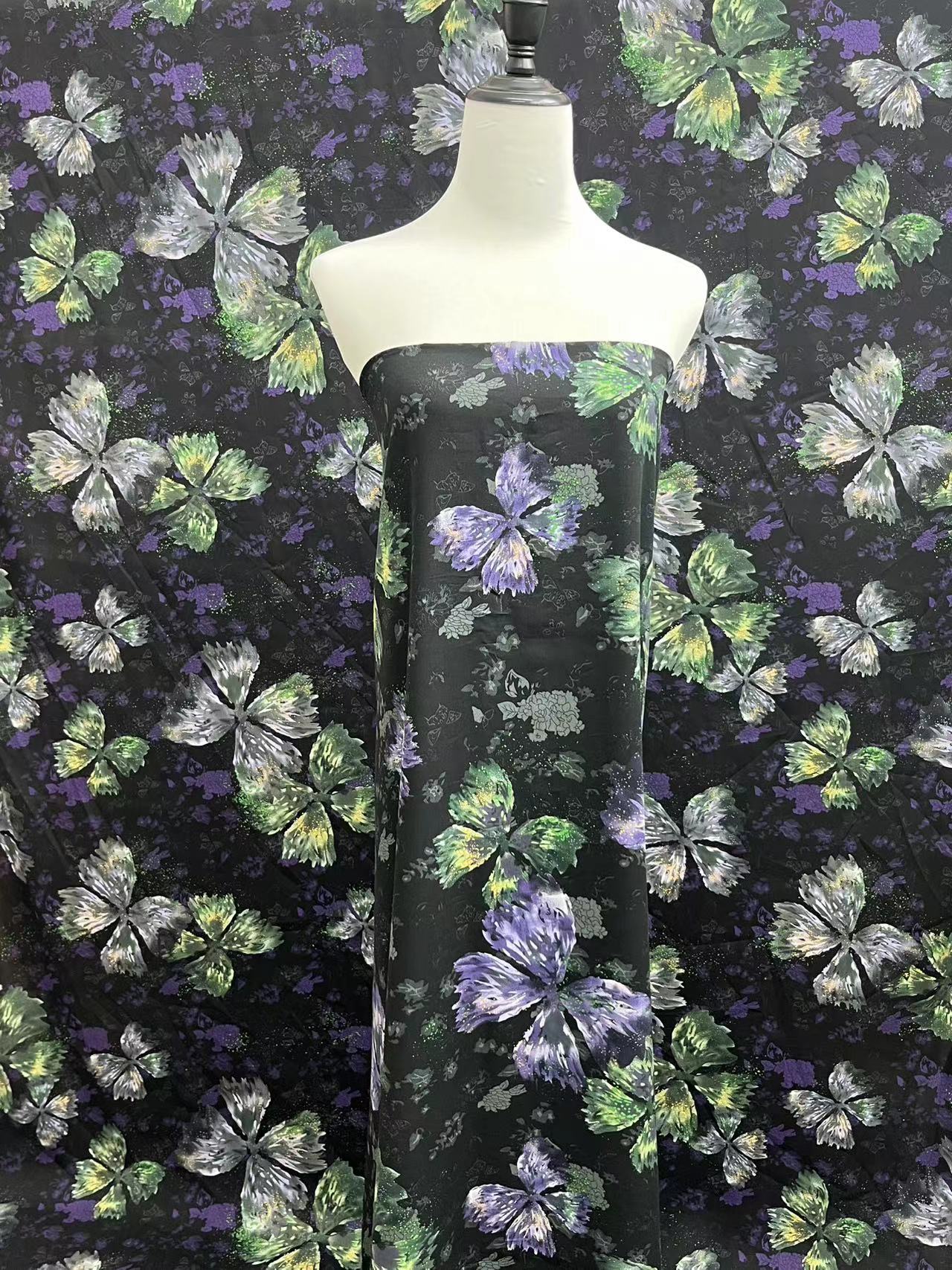  【名贵坊棉绸】重磅棉绸—暗影蝴蝶 