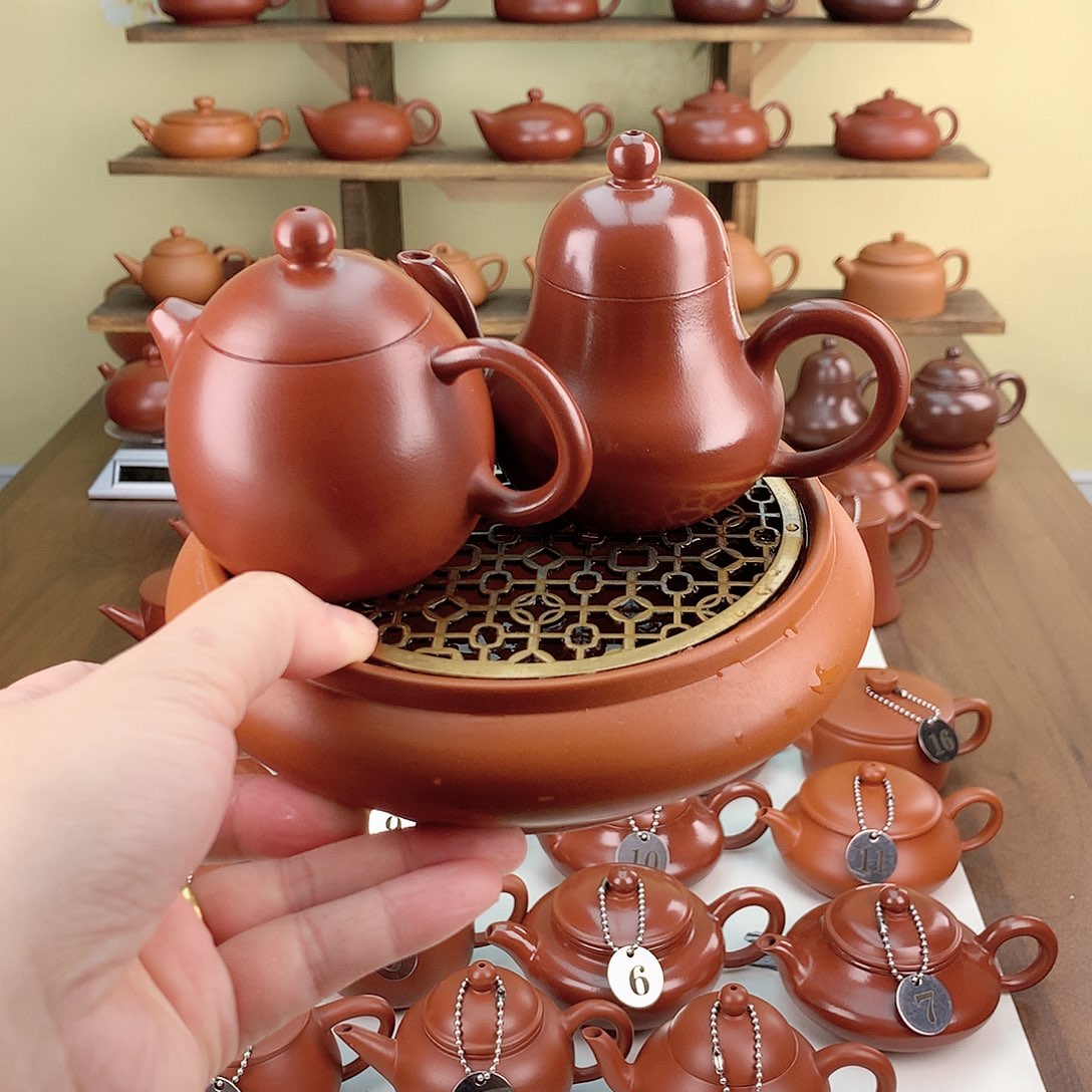 茶壶紫砂大思婷大龙蛋 大镂空