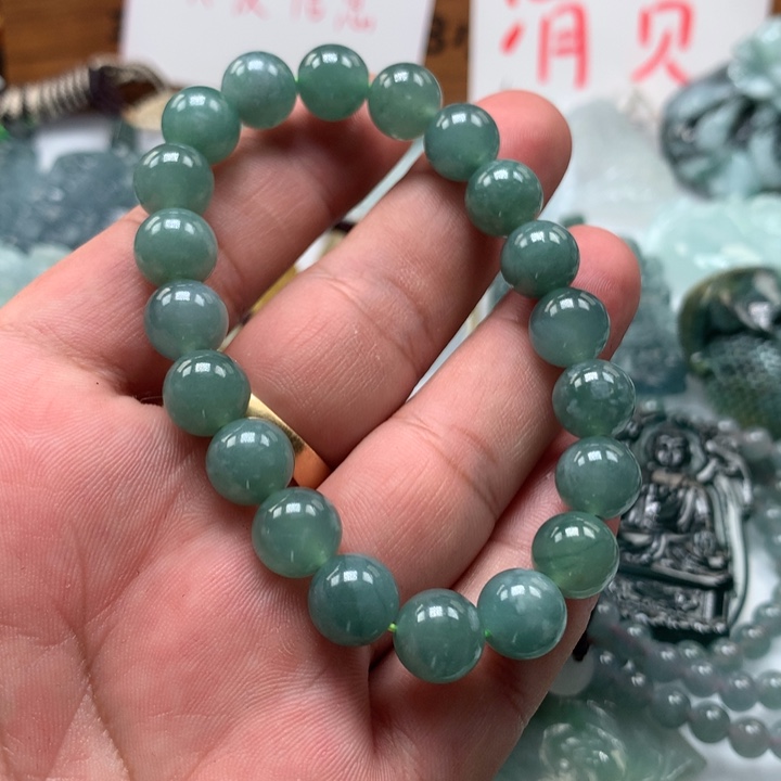 翡翠颈饰未镶嵌保真天然A货翡翠