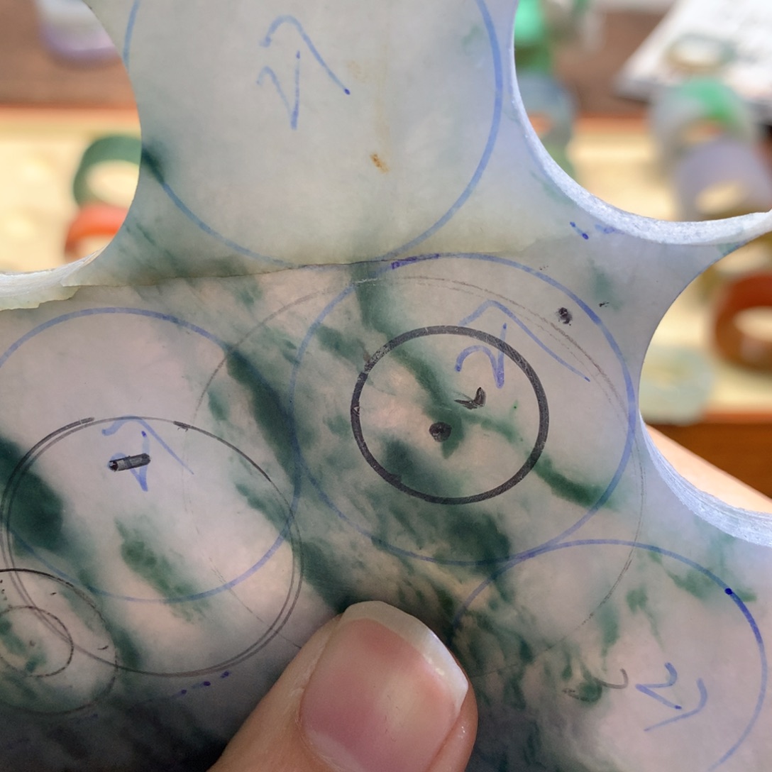 定制翡翠未镶嵌7*1飘花 胖胖 11