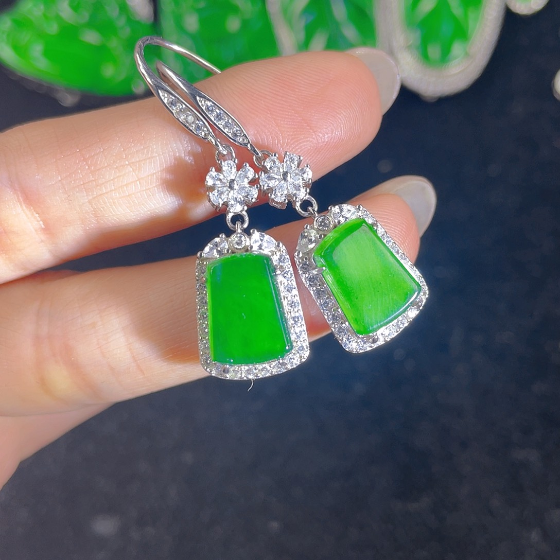 翡翠吊坠(不含链)银S925镶嵌