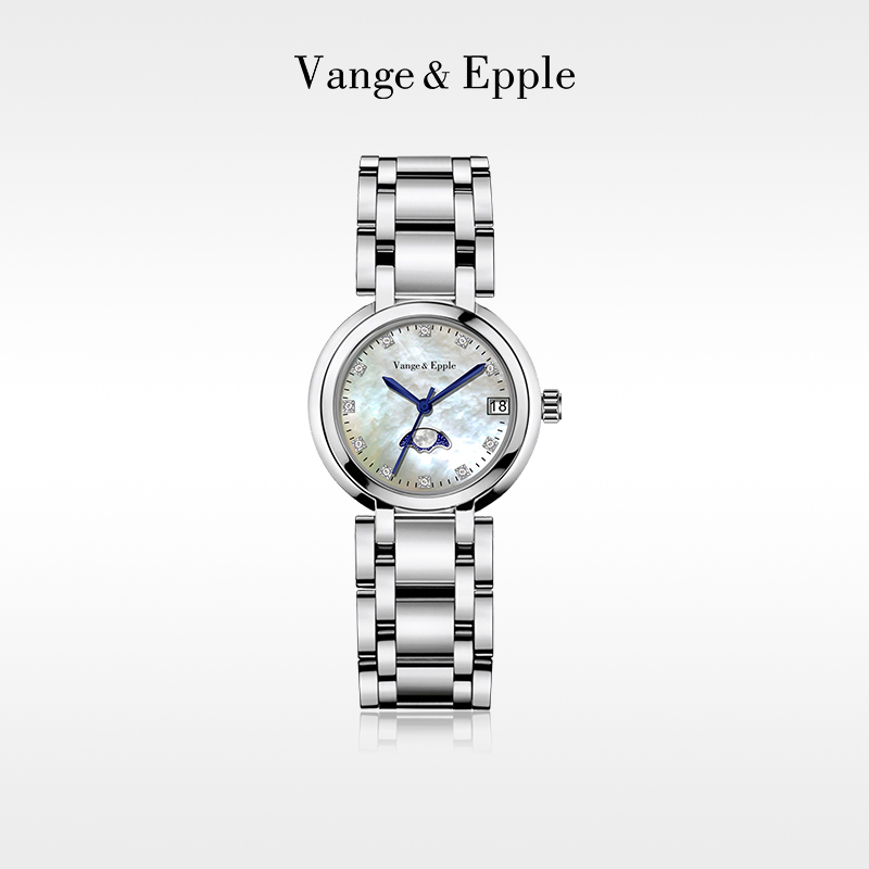 Vange&Epple/梵阁伊宝官方瑞士轻奢礼物优雅月相女款腕表VG1601