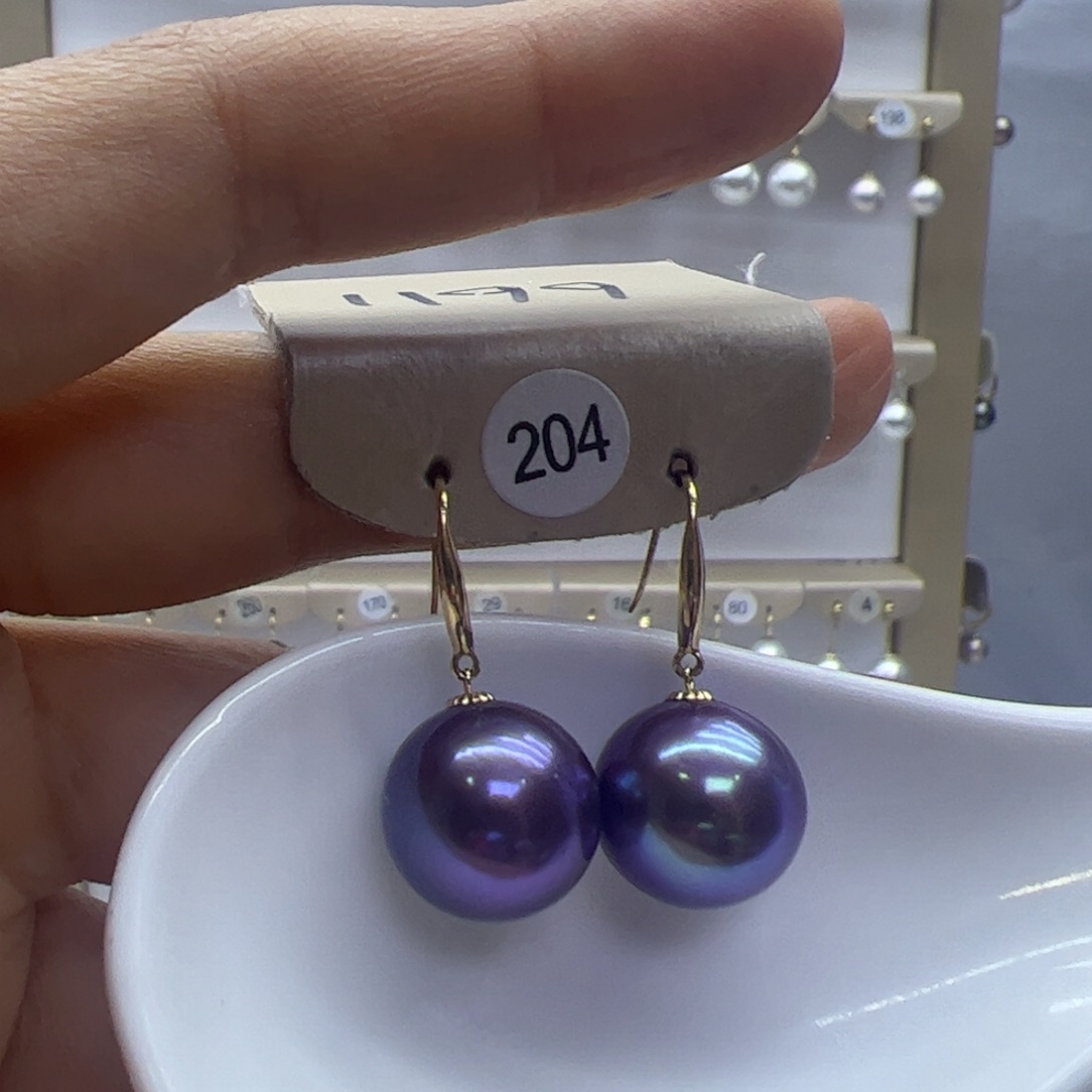 淡水珍珠耳饰18K金镶嵌