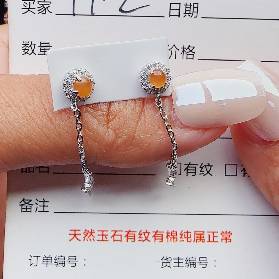 翡翠戒指银S925镶嵌戒指