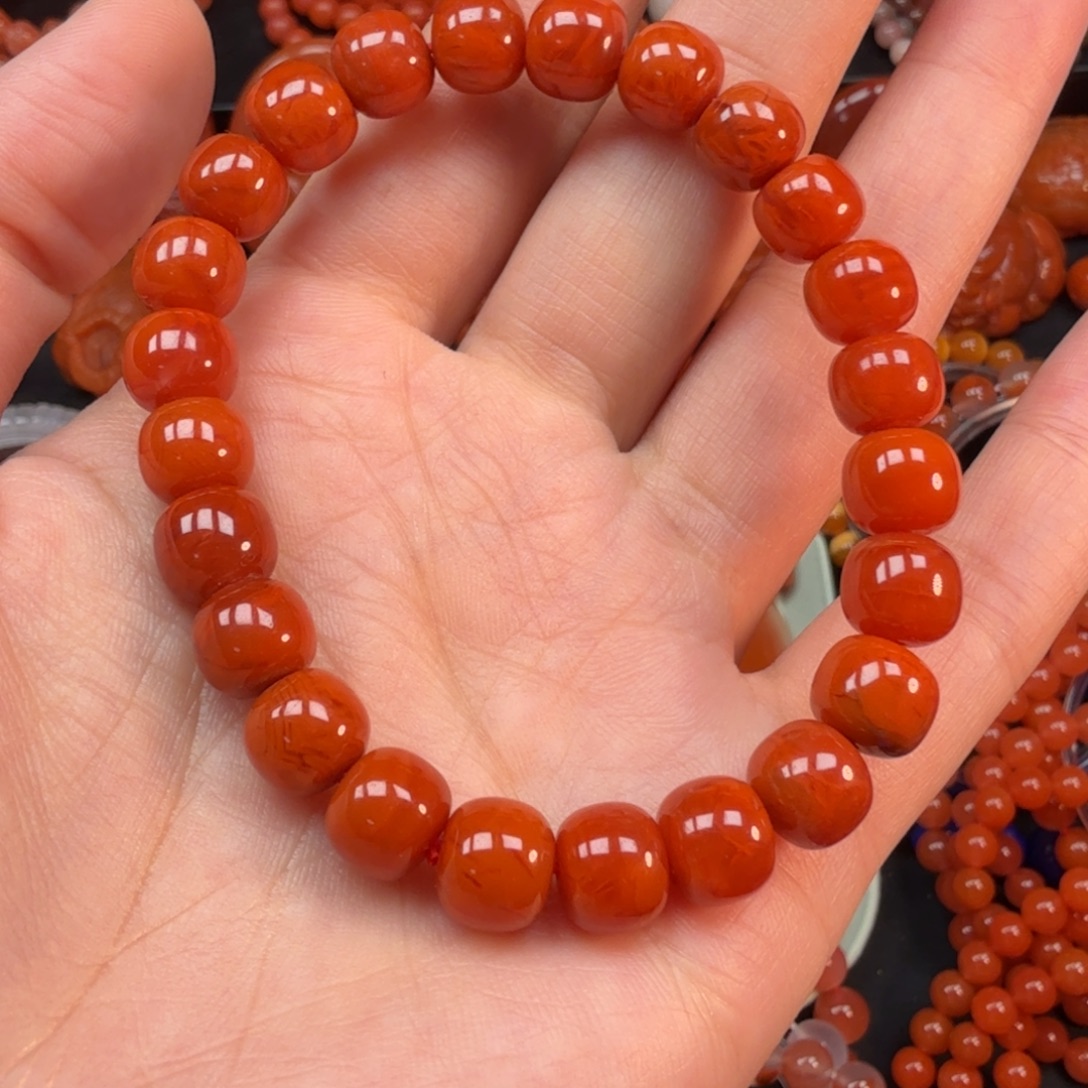 南红玛瑙未镶嵌手串9mm