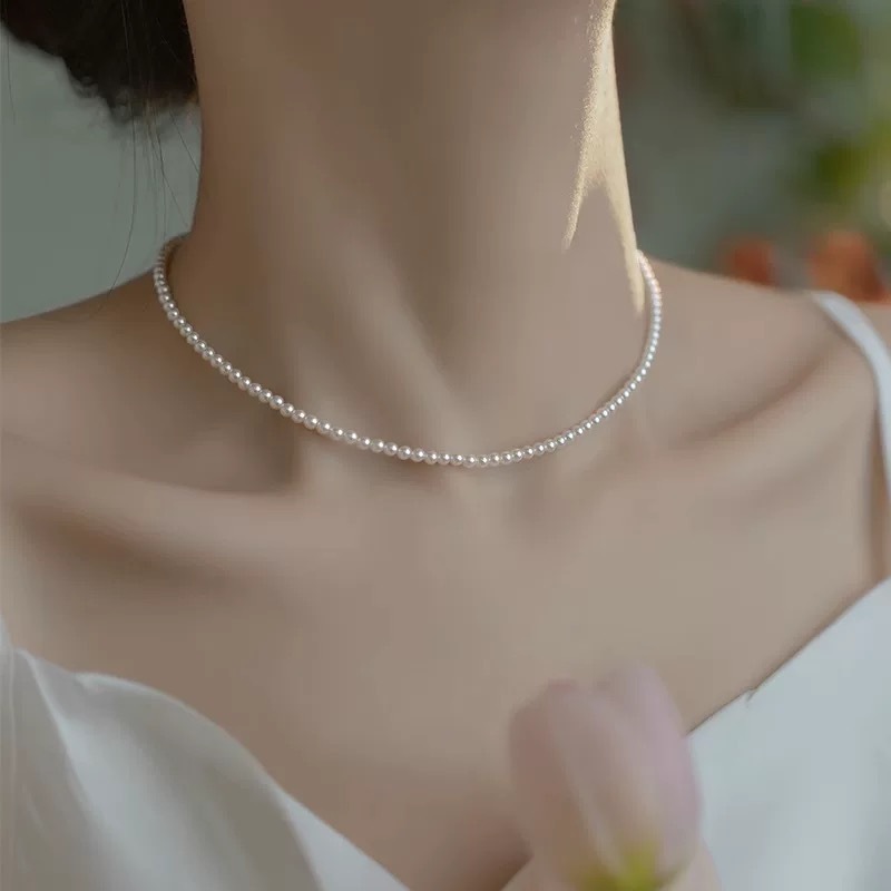 3019高级白色项链1mm