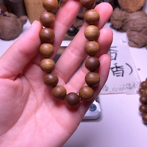 檀香木手串/手链檀香黑肉1.2/17横纹虎皮沉