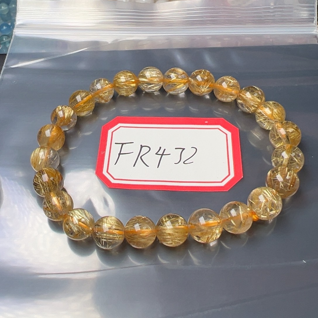 水晶手链未镶嵌L*发晶7.8mm左右