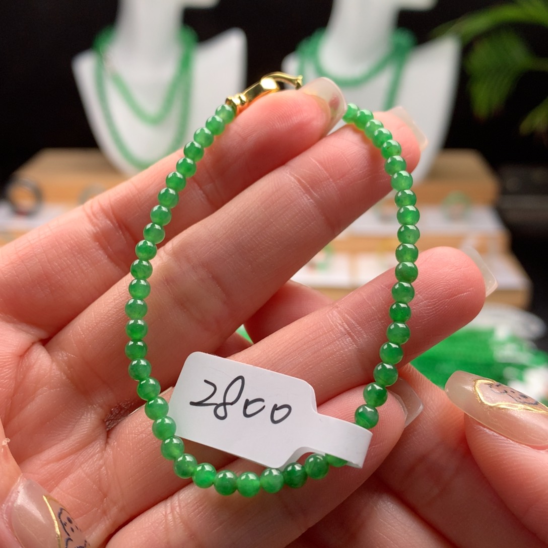 翡翠手串未镶嵌3.3m手串