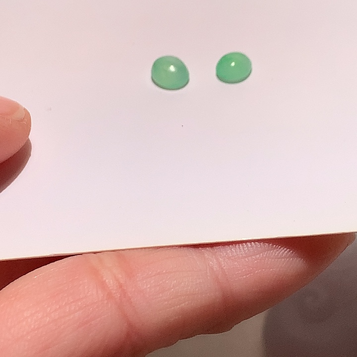 定制翡翠未镶嵌冰绿蛋面