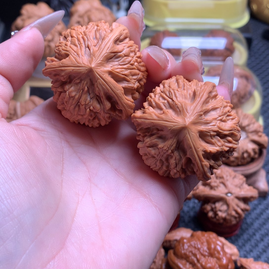 文玩核桃把件41御龙三棱