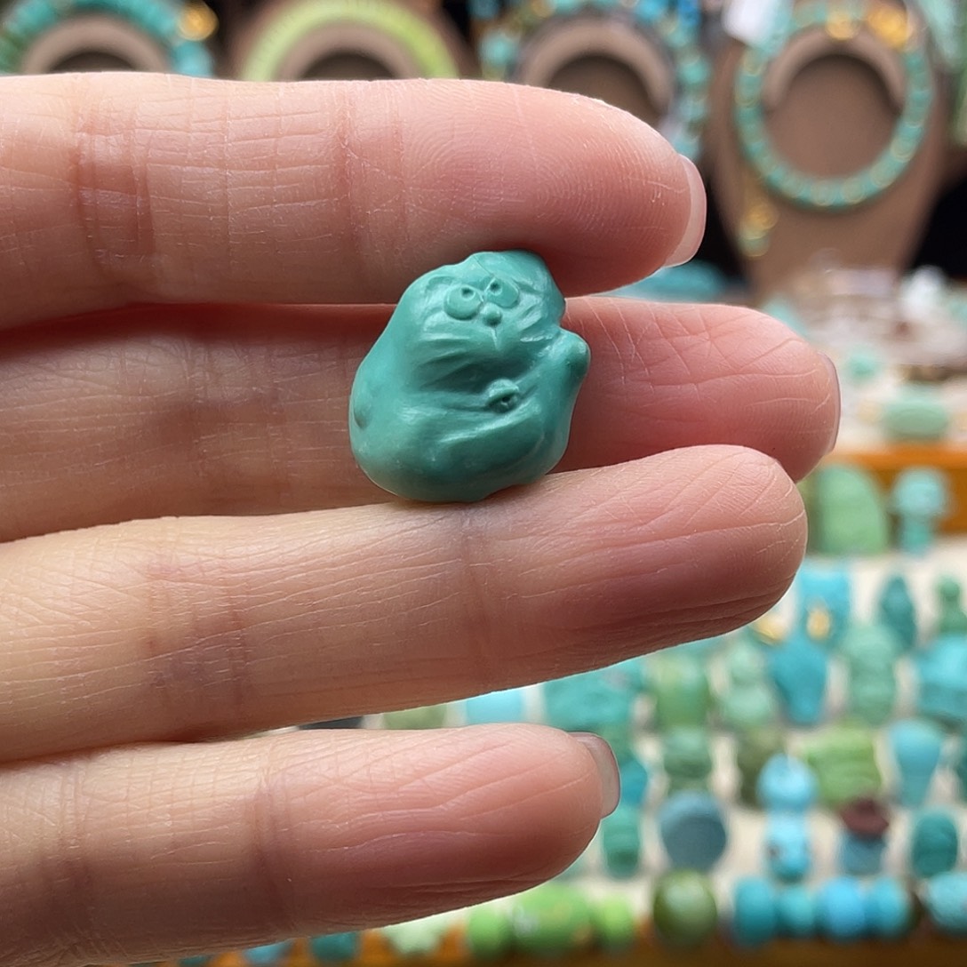 绿松石未镶嵌挂件