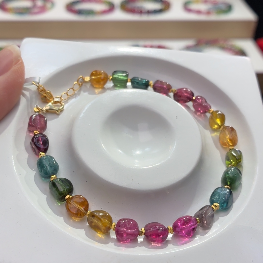 碧玺未镶嵌手串两天看货期