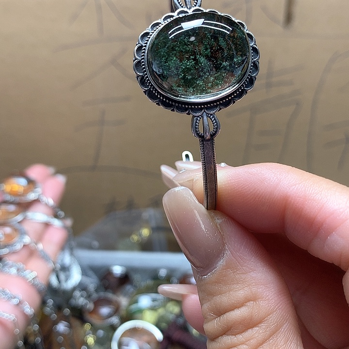 水晶水晶手链银S925镶嵌何*忧