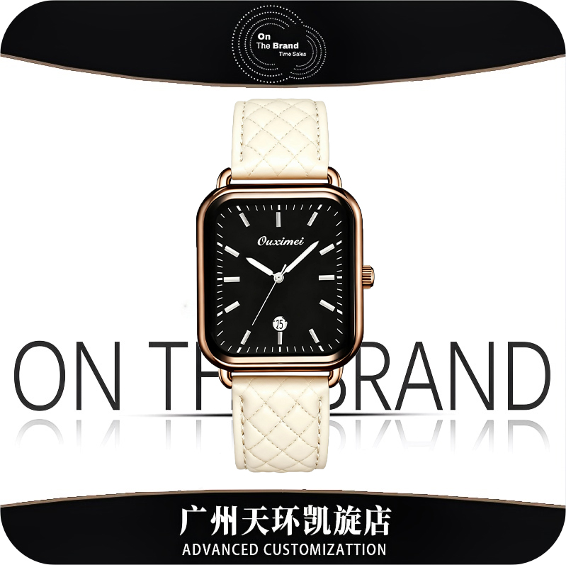 【天环快闪店】全新/未拆封-全自动轻者小众时尚防水女表6656皮白色