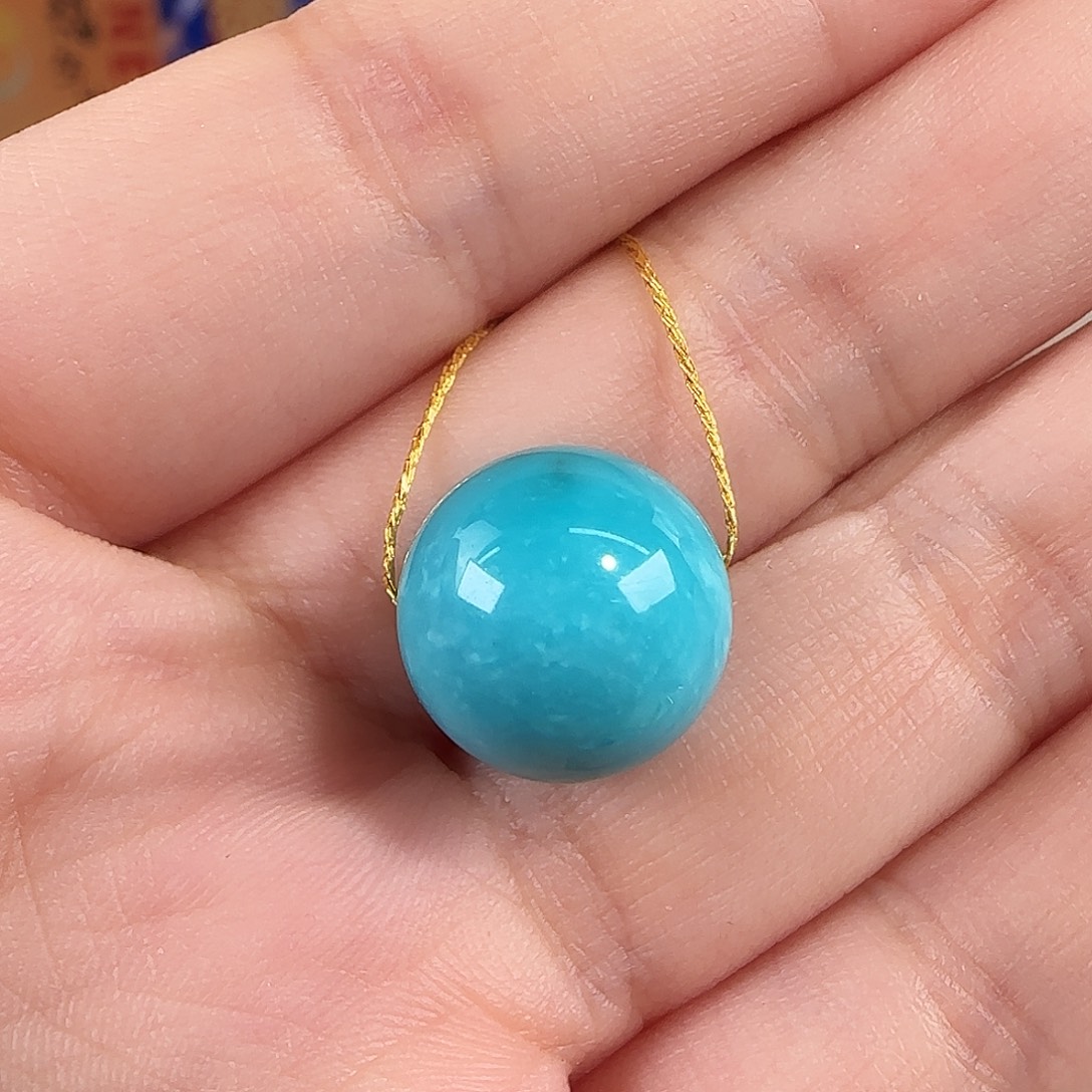 绿松石未镶嵌珠宝奇石14mm