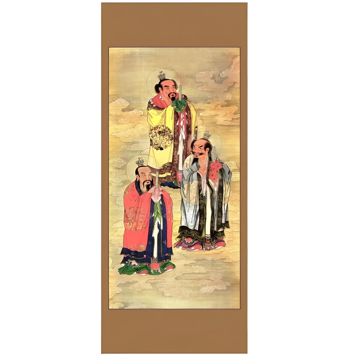 三台华盖星君画像开德星君司空星君司禄星君挂画道家神像专用挂画