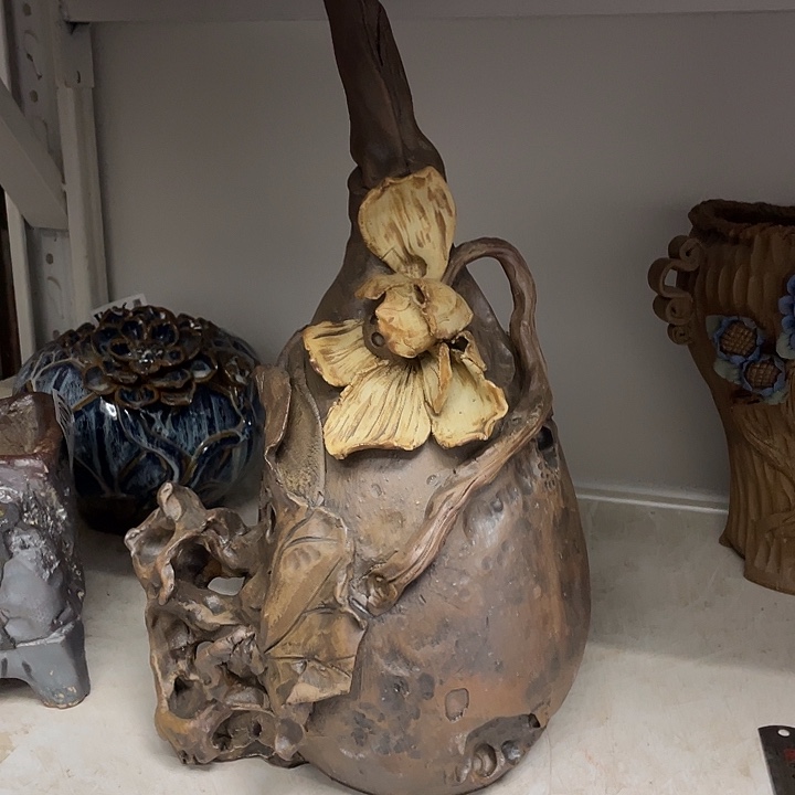 紫砂花盆景德镇陶瓷