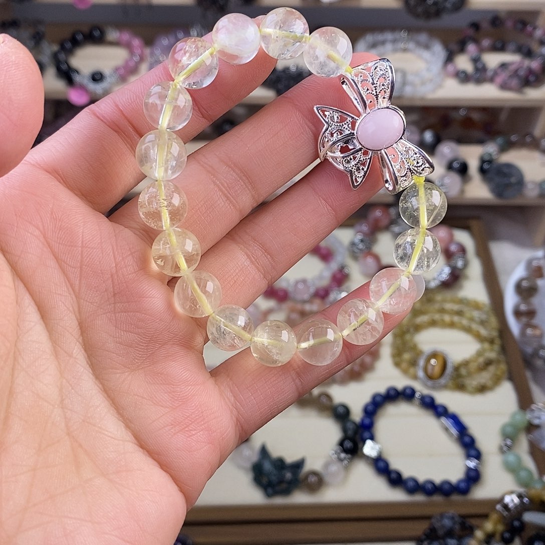玛瑙/玉髓手链未镶嵌柠檬黄水晶