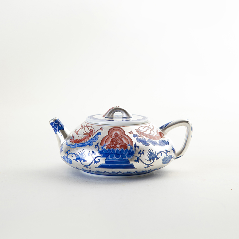 【李国庆专属】 银地飞天石瓢壶手工陶瓷